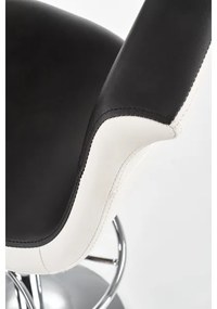 Sgabello 115x60 cm bianco/nero/cromo