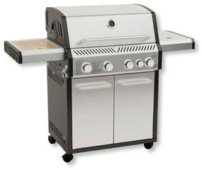 Barbecue a Gas Vesuvio 4 Bruciatori + Fornello - Griglie in Ghisa