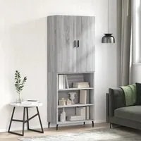 Credenza Grigio Sonoma 69,5x34x180 cm in Legno Multistratocod mxl 77888