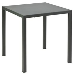 Tavolo TOLONE in metallo antracite 80&#215;80 cm, impilabile