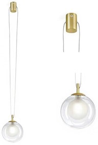 Miloox lampada a sospensione 1 luce in vetro trasparente aladino ART.1744.139