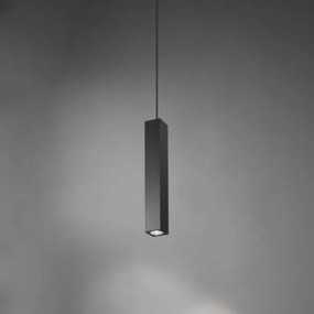 Lampada sospesa 1 luce GU10 - moderna 6 cm ALOA Nero Grande
