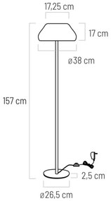 Klausen 107013 - Lampada LED da terra PADDY LED/18W/230V bianco