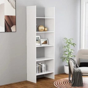 Libreria Bianca 60x35x180 Cm İn Legno Multistrato /