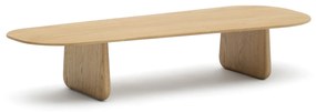 Kave Home - Tavolino salotto Pirita legno massello di rovere con finitura naturale 146 x 56,5 cm FSC 1