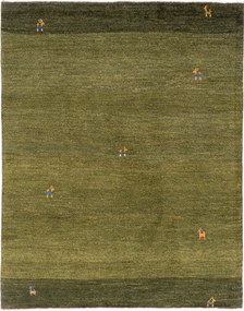 Gabbeh Tappeto 150x190 Verde (Iran) Annodato A Mano