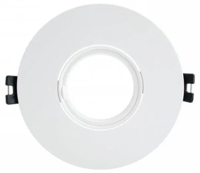 Faretto da Incasso Rotondo Fisso Bianco in Policarbonato, Foro Ø75-80mm per GU10 Colore del corpo Bianco