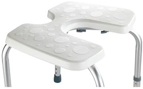 WENKO 206051100-Sgabello SECURA 46x53,5 cm bianco/argento