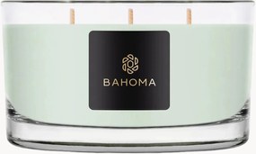 Candela con 3 stoppini fatta a mano in scatola regalo Bahoma (primula, legno di ambra)