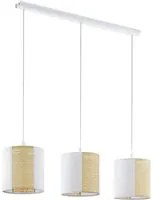 Lampadario Contemporaneo Arnhem 3 Luci Acciaio Bianco