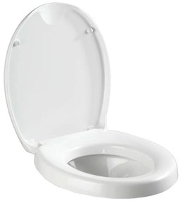 Sedile per wc leggermente rialzato con chiusura facilitata per anziani , 43,5 x 37 cm Secura - Wenko