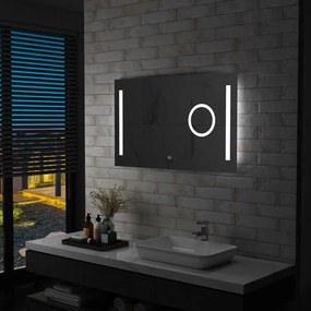 Specchio Led Da Bagno Con Sensore Tattile 100x60 Cm /