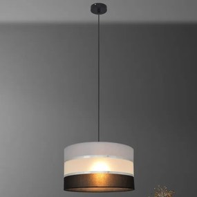 Lampadario a sospensione con filo HELEN 1xE27/15W/230V diametro 35 cm nero/grigio/argento