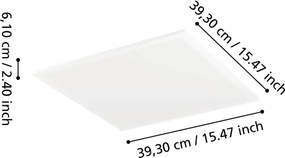 Eglo 901513 - Plafoniera LED RGBW da soffitto MORADILLO-Z LED/19W/230V 40x40 cm bianca
