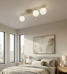 Lampada da soffitto KAIRO 3 3xE14 in Acciaio - Mokka