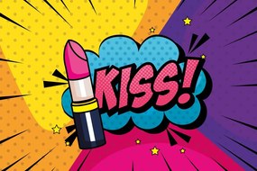 Carta da parati – Rossetto pop art – KISS!