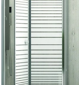 Kamalu - porta doccia a libro 75cm vetro serigrafato altezza 180cm km4000s
