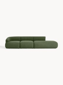 Chaise longue componibile 4 posti in bouclé Sofia