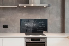 Pannello paraschizzi cucina Lavagna di motivazione 100x50 cm