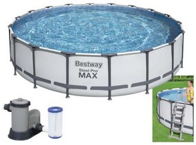 Piscina fuoriterra tonda 549x122H Steel Pro Max Bestway 56462 completa accessori