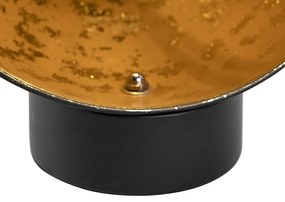 Lampada da tavolo industriale nera con interno dorato - Magna Eglip