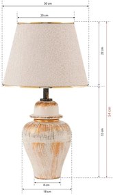 Lampada da tavolo RAMZES 1xE27/40W/230V crema/oro