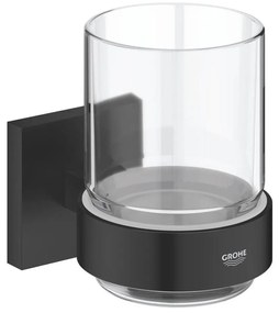 GROHE 410972430 - Bicchiere con supporto START CUBE, nero