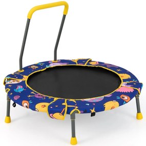 Costway Set altalena e trampolino convertibili per bambini, Trampolino fitness con corrimano imbottito 5 gambe in acciaio