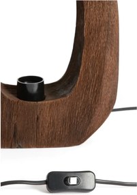 Lampada da tavolo marrone (altezza 30 cm) Kelafo - Light &amp; Living