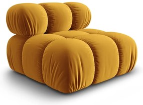 Modulo divano in velluto giallo (parte centrale) Bellis - Micadoni Home