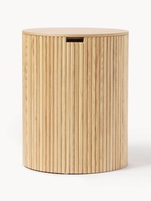 Tavolino contenitore rotondo in legno Nele