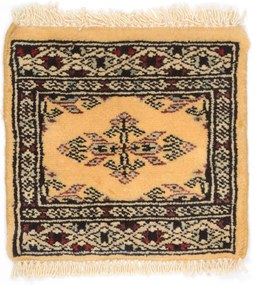Bokhara Tappeto 30 x 30 Beige (Pakistan) Annodato A Mano