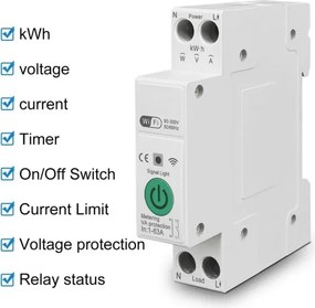 Immax NEO 07573L - Interruttore Smart Monofase 1-63A Tuya