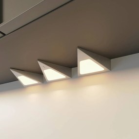 Prios Odia lampada LED da mobili, acciaio, 3 luci