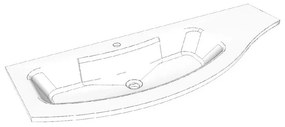 Lavabo a incasso rettangolare Jolly in resina bianco