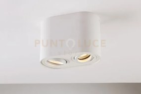 Plafoniera town bianca tonda 2 luci attacco gu10 17,8x9,6x12,5cm