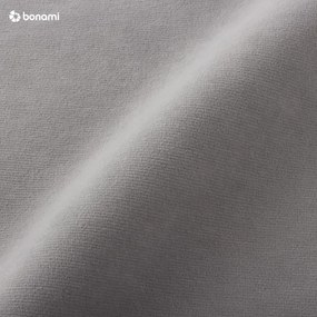 Divano letto angolare in velluto grigio chiaro L, angolo destro Stylish Stan - Miuform