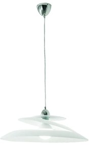 Lampadario Neoclassico Aragon cromo paralume bianco E27 Ø53cm LA MIA LUCE