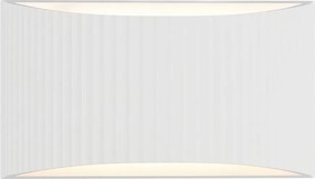 Applique Curva da Parete G9 Rigata in Gesso Pitturabile