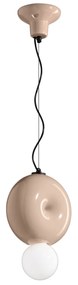 Sospensione Vintage Decò Bumbum 1 Elemento Ceramica Grigio Sabbia 1 Luce E27