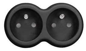 Solight P104B - Presa multipla 2x 10A nera