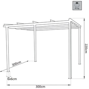 GLIS - gazebo da giardino in acciaio