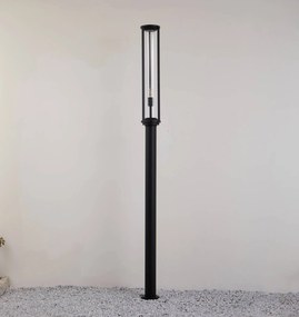 Lucande lampada da esterno Alivaro, nero, 220 cm, E27, IP65