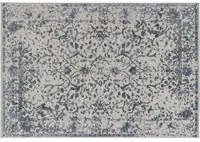 Tappeto vintage lana e viscosa blu 230x160 cm Mayfair