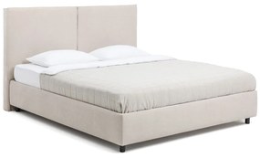 Letto matrimoniale imbottito beige con contenitore e rete inclusi 180x200 cm Myra Bold – Bonami Selection