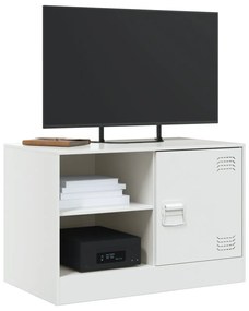 Mobile porta tv bianco 67x39x44 cm in acciaio