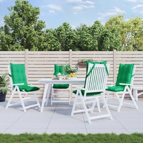 Cuscini Per Sedia Con Schienale Alto 4 Pz Verde Tessuto Oxford /