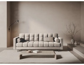 Divano beige allungabile/con contenitore con rivestimento in velluto 222 cm Bali – Cosmopolitan Design