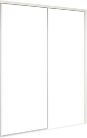 Porta doccia L 157-160 cm x H 200 cm, per nicchia in vetro trasparente SP. 8 mm, profilo bianco