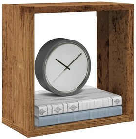 Mensole Parete A Cubo 6 Pz Legno Vecchio 30x15x30 Cm Truciolato /